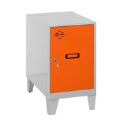 SimonRack Armadietto Metallico Piccolo; Armadio Metallico per Archiviazione, Armadio Multiuso, 575x300x500 mm, Grigio/Arancione - Simonlocker