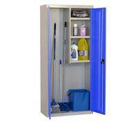 SimonRack Armadio portascopino multiuso, 1800 x 600 x 400 mm, 2 porte, 3 ripiani, grigio/blu - Simonlocker