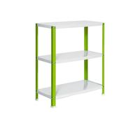 Simonrack G02100204901033 - Scaffalature con le viti (900 x 1000 x 300 mm, 100 kg/scaffale, 3 ripiani metallici) verde/bianco metallo