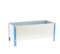SimonRack Giardiniere Esterni, Fori di Drenaggio, Capacità 100 L, 410 x 900 x 400 mm Blu/Zincato -Simon Garden