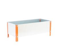 Simonrack Giardiniere Esterni, Fori di Drenaggio, Capacità 100 L, 410x900x400 mm Arancione/Zincato -Simon Garden