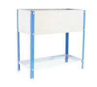 Simonrack Giardino Urbano Terrazza Esterna, Fori Scarico, Capacità 100 L, 850x900x400 mm, Orto Metallico, Blu/Galva -Simon Garden