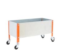 SimonRack Kit Simongarden Urban Mob. 900 x 600 NAR Orto Ruote, Arancione/Galva, Medio