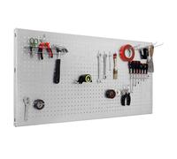 SimonRack Pannello Portautensili in Metallo, Pannelli per attrezzi, Include 14 Ganci e 3 Mensole, 1500x600 mm, Zincato - Simonwork