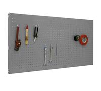SimonRack Pannello Portautensili in Metallo, Pannelli per attrezzi, Include 8 Ganci, 1500x600 mm, Grigio - Simonwork