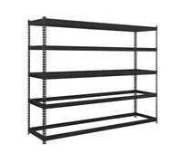 SimonRack Scaffale metallico, 400 kg di punto flessione, 2000x1200x750 mm, 5 ripiani, scaffalatura, libreria industriale, antracite/antracite - SimonWorkshop