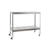 SimonRack Scaffale metallico, 75 kg di punto flessione, 975x1200x450 mm, 2 ripiani, scaffalatura, scaffalatura industriale, zincato - SimonWorkshop