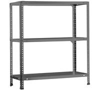 SimonRack 8435104993552 Scaffale Metallo Garage 3 Livelli con capacità di Carico di 75 kg, Grigio, 900x800x400