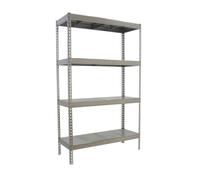 SimonRack Scaffale Metallo Garage, 4 Ripiani, 500 kg di Punto Flessione, 2000x2100x450 mm, Scaffale Garage Officina, Zincato - SimonTaller