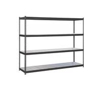 SimonRack Scaffale Metallo Garage, 4 Ripiani, 600 kg di Punto Flessione, 2000x1500x600 mm, Scaffale Garage Officina, Antracite/Zincato - SimonTaller