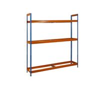 SimonRack Scaffale per pneumatici, supporto pneumatici, 3 livelli, alta capacità di carico 120 kg, 2000 x 1800 x 450 mm, scaffale per 36 pneumatici, blu/arancione - Simonauto
