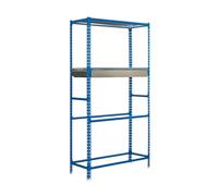 Simonrack Simongarage Box Megaplus/400, Kit 4 in acciaio galvanizzato, scaffali, colore: blu