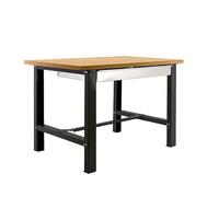 SimonRack Tavolo da lavoro officina, banco di lavoro, 1 cassetto, portata 600 kg, dimensioni 865 x 1500 x 750 mm, antracite/legno MDF