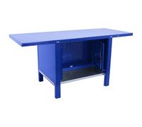 SimonRack Tavolo da lavoro officina, banco di lavoro, extra forte, 1 armadio, capacità carico 700 kg, misure 830 x 1500 x 730 mm, blu
