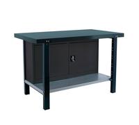 SimonRack Tavolo da lavoro officina, banco di lavoro, extra forte, 1 armadio, capacità carico 700 kg, misure 830 x 1200 x 730 mm, antracite