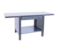 SimonRack Tavolo da lavoro officina, banco di lavoro, extra forte, 1 cassetto, portata 700 kg, misure 830 x 1200 x 730 mm, grigio