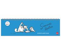 Simons Katze Büroplaner 2026: Kultiger Tischkalender für den Arbeitsplatz. Lustiger Spiral-Kalender für Simon's Cat-Fans. Wochenplaner 2026 quer.