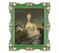 Simon's Shop 8x10 inch Cornice Cornice Antica 20x25 cm Cornici Vintage in Verde Moss con Cornice Oro, Cornici da Parete e Tavolo