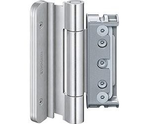 Simonswerk 5 080840 0 12401 Cerniera per porta argento BAKA Protect 4040 3D FD 4. Banda senza blocco pin, alluminio anodizzato, senza stiftsicherung, silberfarbig, 1 pezzo