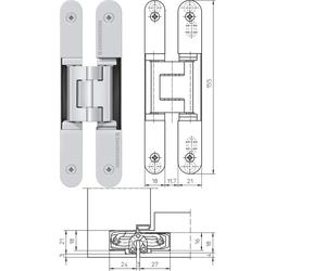Simonswerk Cerniera per porta Tectus TE 240 3D
