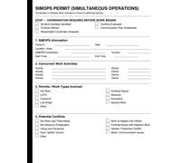 SIMOPS Permit Logbook: Simultaneous Operations Record Book for Managing Concurrent Work Activities, Hazard Identification, Task Coordination, Permit Tracking, and Worksite Safety Compliance