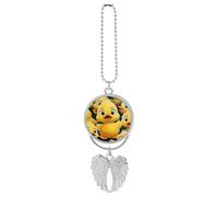 Simpatica anatra animale da appendere per auto ciondolo specchietto retrovisore regali fortunati ornamento da appendere divertente ciondolo auto per ufficio decorazione domestica auto, One size, Zinco