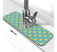 Simpatica anatra nuoto rubinetto tappetino per lavello da cucina, tappetino drenante per lavello da cucina paraspruzzi, assorbente ad asciugatura rapida tappetino per rubinetto del lavandino della