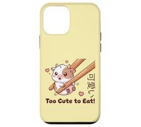 Simpatica bacchetta Kawaii Baby Cow Too Cute to Eat Meme Custodia per iPhone 12 mini