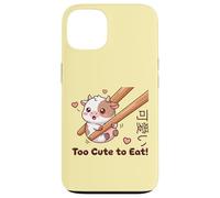 Simpatica bacchetta Kawaii Baby Cow Too Cute to Eat Meme Custodia per iPhone 13