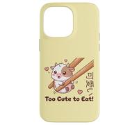 Simpatica bacchetta Kawaii Baby Cow Too Cute to Eat Meme Custodia per iPhone 14 Pro Max