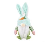 Simpatica bambola nana fatta a mano, un affascinante ornamento senza volto, perfetta per le attività dei bambini e la decorazione stagionale della casa (verde)