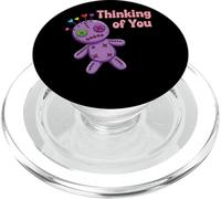Simpatica bambola Voodoo che pensa a te PopSockets PopGrip per MagSafe