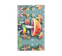 Simpatica bandiera colorata con funghi. Bandiera decorativa per esterni 0,9 x 1,5 m, striscione verticale in poliestere. Adatto per l'uso come decorazione esterna