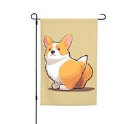 Simpatica bandiera Corgi Butt 30,5 x 45,7 cm bandiere da esterno verticali su entrambi i lati bandiera da giardino grande cartello bandiere per casa cortile esterno bandiera decorativa per prato