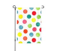 Simpatica bandiera da giardino a pois 28x40 pollici Double Sided Vertical Yard Flag Decor Bandiere per la casa di benvenuto in poliestere per esterno Portico esterno Agriturismo Patio Decorazione del