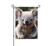 Simpatica bandiera da giardino con stampa koala su entrambi i lati, a prova di scolorimento, per decorazione da cortile, cartello di benvenuto, 71,1 x 101,6 cm