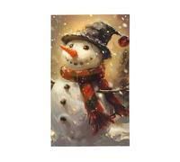 Simpatica bandiera da giardino con stampa pupazzo di neve per esterni per tutte le stagioni, bandiera decorativa per la casa moderna