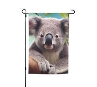 Simpatica bandiera da giardino koala doppia faccia fattoria vacanza cortile bandiera 30,5 x 45,7 cm banner all'aperto stagionale per primavera estate prato portico decorazione casa piccola bandiera da