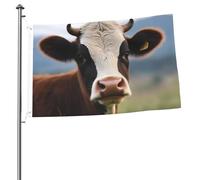 Simpatica bandiera della mucca 2 x 3 ft stampa su entrambi i lati bandiera da giardino bandiere di benvenuto per esterni bandiera della casa segni banner all'aperto per interni cortile decorazione di