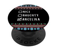 Simpatica Birichina Natale Angelika Maglione Brutto PopSockets PopGrip Adesivo
