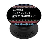 Simpatica Birichina Natale Emmanuelle Maglione Brutto PopSockets PopGrip Adesivo
