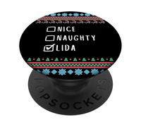 Simpatica Birichina Natale Lida Maglione Brutto PopSockets PopGrip Adesivo