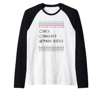 Simpatica Birichina Natale Marie-Noëlle Maglione Brutto Maglia con Maniche Raglan