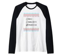 Simpatica Birichina Natale Modesta Maglione Brutto Maglia con Maniche Raglan