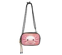 Simpatica borsa a tracolla Axolotl Glitter da uomo pratica con tracolla regolabile piccola borsa a tracolla Walk the dog