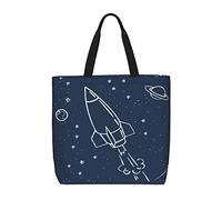 Simpatica borsa a tracolla casual da viaggio nello spazio Borsa riutilizzabile per la spesa Borsa da viaggio per la spesa Regali per le donne