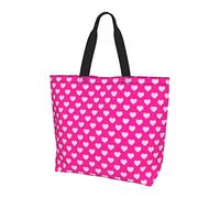 Simpatica borsa a tracolla con motivo a cuori di San Valentino, borsa da spiaggia, borsa da viaggio riutilizzabile per la spesa, per donne e ragazze