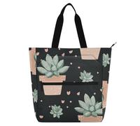 Simpatica borsa a tracolla per bambini, con motivo a piante grasse, borsa a tracolla per libri e pianoforte, per bambini, adulti, robusta, per biblioteca, libri, borsa a tracolla con tasche, per