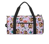 Simpatica borsa da palestra con scritta "Mom and Little Owl", con scomparto per scarpe, da viaggio, weekend, per la notte, per yoga