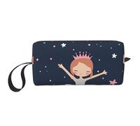 Simpatica borsa per il trucco con ballerina resistente all'acqua, organizer da viaggio per donne e uomini, custodia per cosmetici con cerniera, piccola borsa portatile per attrezzi